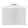 Gazebo with Curtains 600x298x270 White 180g/m² P2U0