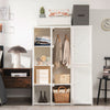 12 Cubes Portable Wardrobe Closet Foldable Closet Clothes Organizer Hanging Rods