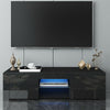 Modern TV Unit Cabinet Stand Matt Body & High Gloss Doors LED Light Livingroom