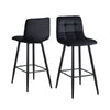 2X Bar Stools PU/ Velvet/ Fabric Breakfast Stool Chairs Kitchen Pub Grey Brown