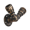 Vintage Industrial Rustic Steampunk Metal Waterpipe Wall Light Porch Lamp Sconce