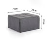 4 in 1 Convertible Sofa Bed, Single Sleeper Chair Folding Ottoman Adjustable