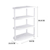 Portable 4 Tier White Shoe Storage Rack - Home Space Saving Shoe Organiser Rack