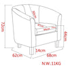 Retro/Vintage Tub Accent Chair Upholstered Padded Armchair Lounge Fabric Sofa UK