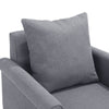 Modern Grey Linen Fabric Single Seater Sofa Settee Loveseat Armchair W/Pillow