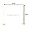6.6FT Metal Wedding Arch Frame Backdrop Free Standing Flower Balloon Circle Base