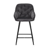 2X Bar Stools Kitchen Velvet Padded Bar Chair w/Metal Legs Dinning Room