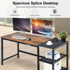 Industrial Computer Desk Wide Laptop Table Writing Workstation Adjustable Shelf