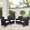 Rattan Furniture Bistro Set Garden Table 2/4 Chairs Patio Outdoor Conservatory