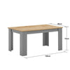 Lisbon Grey Dining Table 150 cm 2 Benches 2 Stools Kitchen Dining Table Set