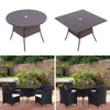 Outdoor Rattan Garden Table Chairs Patio Furniture Bistro Set Dining Table Party