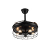 Vintage Ceiling Fan Lights Retractable Blades Chandelier 6 Speeds Remote Control