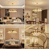 Diamond Crystal Chandelier Large Pendant Ceiling Light Duplex House Living Room