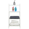 White 4 Tier Ladder Shelf Wooden Storage Unit Rack Display Stand Bathroom New