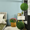 2 PCS 40cm Artificial Topiary Ball Sun Protection Realistic Topiary Tree