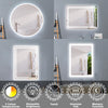 Illuminated Bathroom Mirror with 3 LED lights, Dimmable, Anti-fog Vanity Mirror
