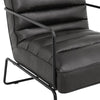 Distressed Faux Leather Armchair Vintage Grey Lounge Chair Sofa Iron Frame Seat