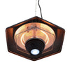 Patio Ceiling Hanging Heater 3 Power Setting Electric Aluminium w Remote Control