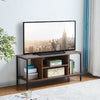 2 Tier TV Cabinet Large Desktop Television Unit Storage Living Room Home Brown