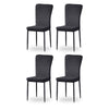 New Set of 4/6 Dining Chairs Padded Seat High back Metal Legs Home Furniture