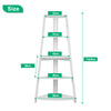 White Wood 5 Tier Ladder Corner Shelving Display Storage Unit Bathroom Bedroom