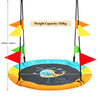 Kids Saucer Tree Swing 100cm Round Cartoon Nest Swing Seat W/ Adjustable Rope
