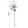 Outdoor Garden Solar Wind Spinner LED Light Peacock Sculpture WindMill Stake