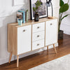 Modern 2 Door 3 Drawers Cupboard Storage Cabinet Unit Sideboard Table Kitchen BN