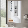 White Bathroom Mirror Wall Mounted Hanging 3 Colors LED Lights Dimmable IP44