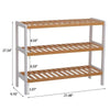 3 Tier Wooden Shoe Rack Storage Shelves Display Stand Footwear Organiser Holder