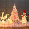 Decorative Pink Artificial Christmas Tree Xmas Full Tree Mall Seasonal Holiday