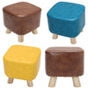 Small Square/Round Footstool Pouffe Sofa Stool Chair Velvet Fabric Padded Seat