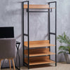 4 Tier Metal Hat and Coat Stand Storage Clothes Shoe Rack Hanger Rod Bench Shelf