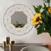 Large Wall Mounted Bathroom Mirror Round Frame Glass Vanity Circle Bedroom Gold