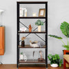Ladder Shelf Bookcase 5 Tiers Display Storage Shelf Unit Stand Plant Metal Frame