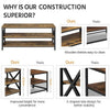 TV Stand TV Console Table with Storage Shelves Rustic TV Cabinet for Living Room