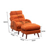 Frosted Velvet Upholstered Recliner Chair Armchair Sleeper Chair Single Sofa Bed
