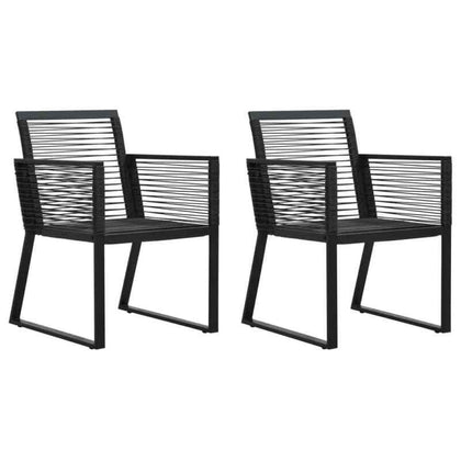 Garden Chairs Balcony Chairs Lounger Chairs 2/4 pcs Black PVC Rattan vidaXL