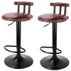 Metal Wooden Dining Table Set Faux Leather Bar Stool Chair Kitchen Coffee Bistro