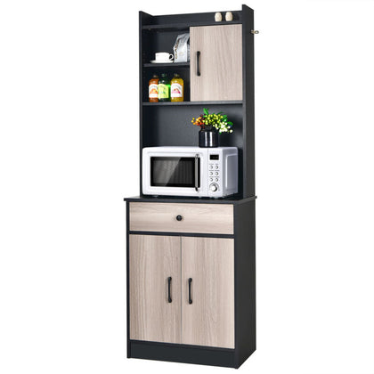 Kitchen Buffet Hutch Freestanding Kitchen Pantry Tall Cupboard Cabinet Server