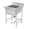 Restaurant Catering Kitchen Sink Single Bowl Thicker Wash Basin Sink Drainer Set