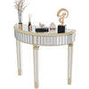 Mirrored Modern Style Home Furniture Half Moon Console Table Living Room Hallway