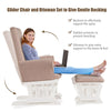 Nursing Glider Footstool Reclining Maternity Chair Rocking Chair w/ Ottoman Home