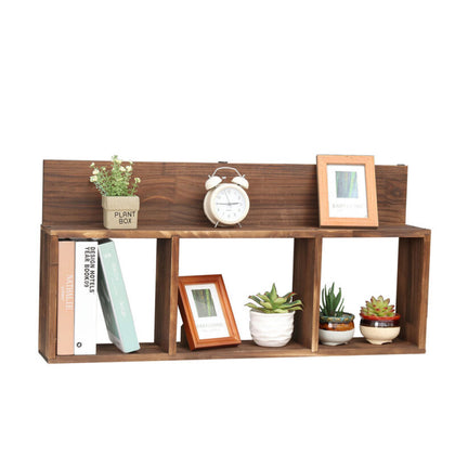 Large Wall Mounted Cube Floating Shelf Wooden Entryway Kitchen Hanging Rack Deco