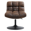 Vintage Swivel Gas Lift Office Chair Quilted Distressed Leather Padded Seat Sofa
