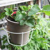 Round Metal Plant Flower Pots Fence Balcony Garden Hanging Rack Planter Basket