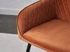 Set of 2/4 Dining Chairs Velvet Padded Seat Metal Legs High Back Chairs Kitchen
