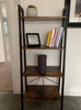 Industrial Shelving Unit Vintage Metal Bookcase Ladder Shelf Storage Rack Office