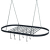 UK Metal Ceiling Hanging Pot Saucepan Pan Hanger Kitchen Storage Rack With Hooks