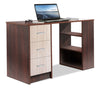 Large Computer Desk With Shelves & Drawers PC Writing Study Table Home Office